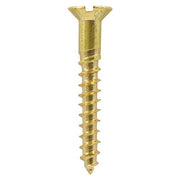 Solid Brass Wood Screws - Slot - Countersunk